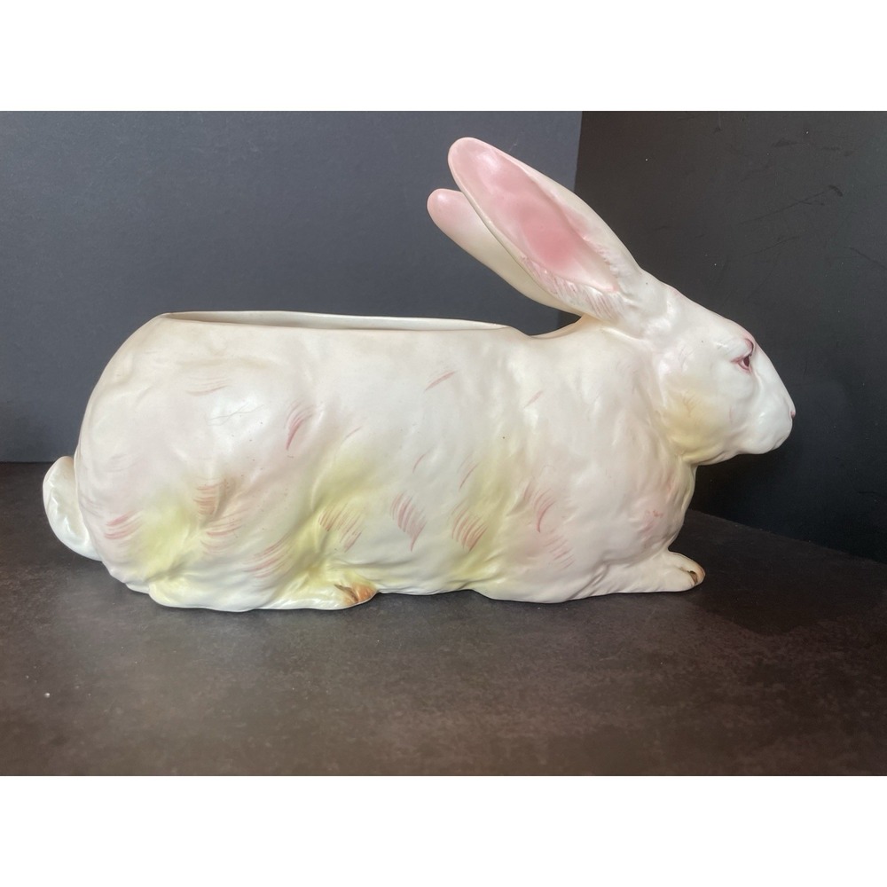 Vintage Lefton 1950's Rabbit Planter Japan Stamped Easter Collectible
